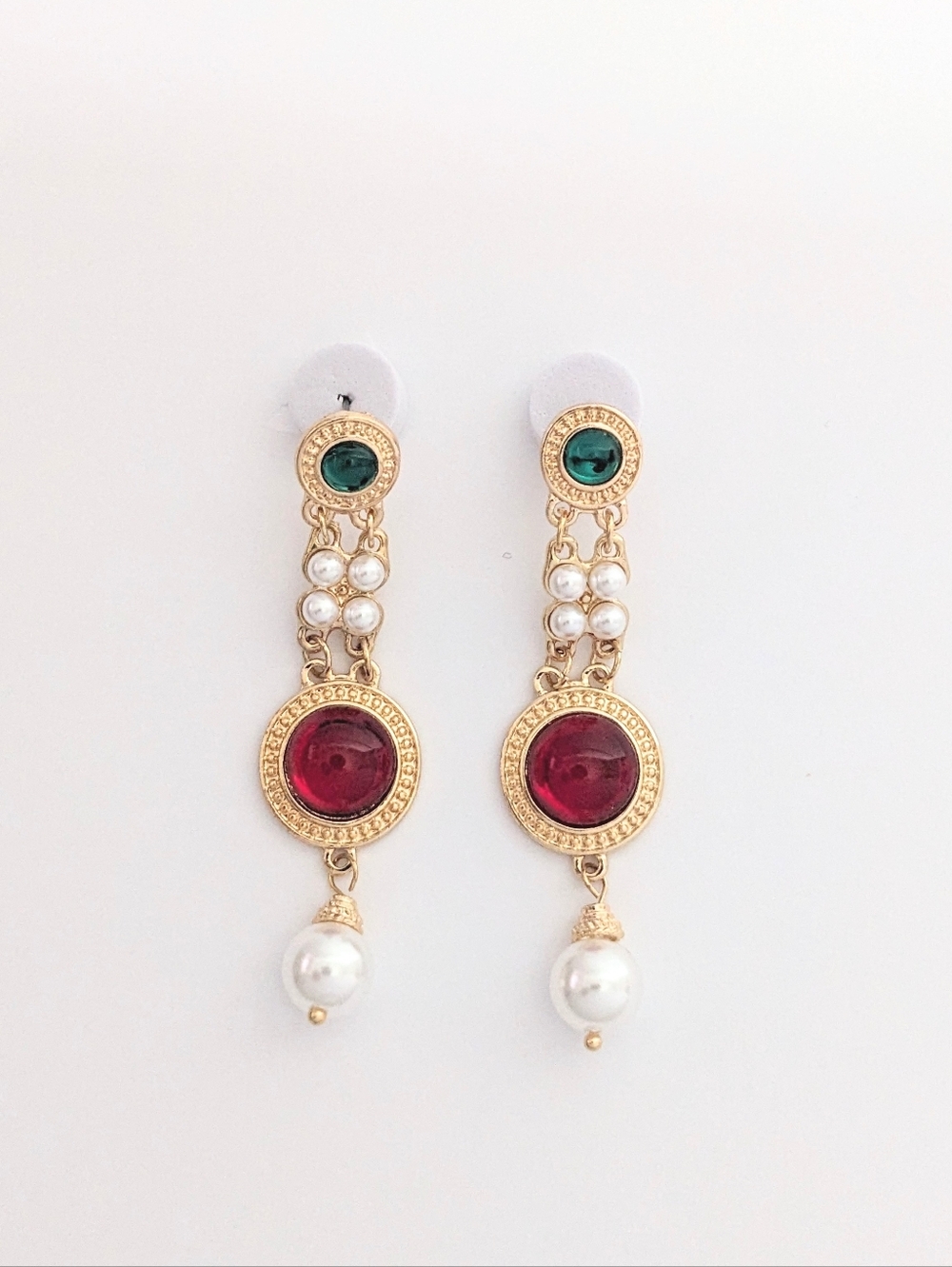 Multi Stone Drop Earrings
